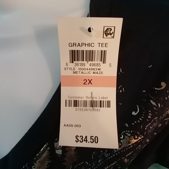 Style & Co women's graphic tee Sz 2X - Picture 4 of 6